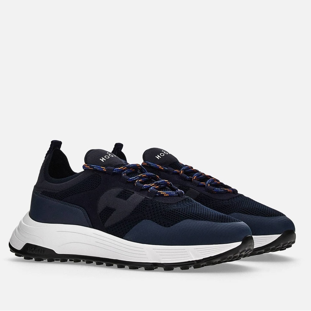 Hogan Men’s Interactive³ Blue/White Lace-Up Sneakers Size 7